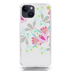 Flowers T- Shirt Batik Flower  Pattern T- Shirt iPhone 14 TPU UV Print Case