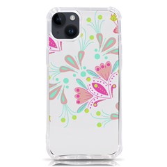 Flowers T- Shirt Batik Flower  Pattern T- Shirt iPhone 14 Plus TPU UV Print Case