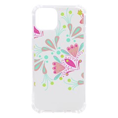 Flowers T- Shirt Batik Flower  Pattern T- Shirt Iphone 13 Tpu Uv Print Case