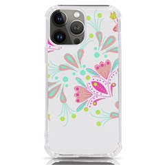 Flowers T- Shirt Batik Flower  Pattern T- Shirt iPhone 13 Pro Max TPU UV Print Case