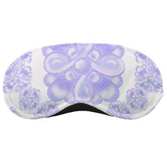 Flowers T- Shirt Blue Zentangles Pattern T- Shirt Sleep Mask