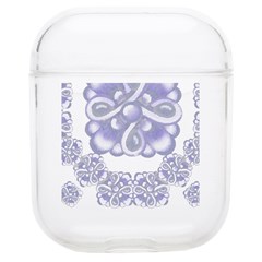 Flowers T- Shirt Blue Zentangles Pattern T- Shirt Airpods 1/2 Case