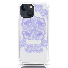 Flowers T- Shirt Blue Zentangles Pattern T- Shirt Iphone 13 Mini Tpu Uv Print Case by EnriqueJohnson