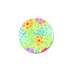 Flowers T- Shirt Colorful Flowers T- Shirt Golf Ball Marker (10 Pack)