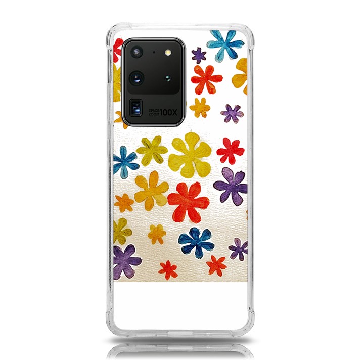 Flowers T- Shirt Flower Power T- Shirt Samsung Galaxy S20 Ultra 6.9 Inch TPU UV Case