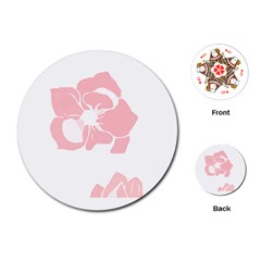 Flowers T- Shirt Flowers Pattern T- Shirt Playing Cards Single Design (round)