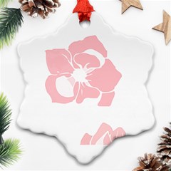 Flowers T- Shirt Flowers Pattern T- Shirt Snowflake Ornament (two Sides)