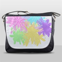 Flowers T- Shirt Just Flowers T- Shirt Messenger Bag by EnriqueJohnson