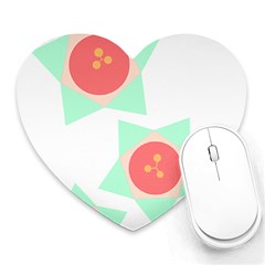 Flowers T- Shirt Modern Geometric Flowers T- Shirt Heart Mousepad by EnriqueJohnson