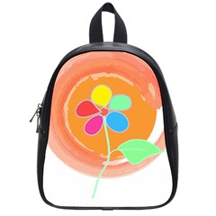 Flowers T- Shirtflowers And Sun T- Shirt School Bag (small)