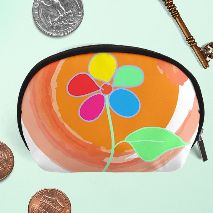 Flowers T- Shirtflowers And Sun T- Shirt Accessory Pouch (Large)