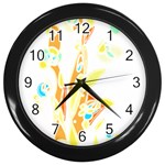 Flowers T- Shirtflowers T- Shirt (1) Wall Clock (Black) Front