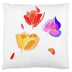 Flowers T- Shirtflowers T- Shirt (3) Large Cushion Case (one Side) by EnriqueJohnson