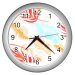 Forest T- Shirt Forest Tropical T- Shirt Wall Clock (Silver) Front