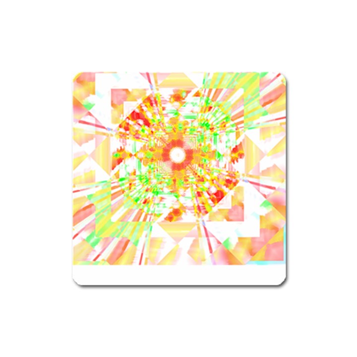 Fractal Artwork T- Shirt Sun Ray Life T- Shirt Square Magnet