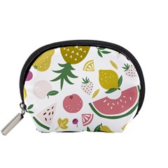 Fruits T- Shirt Funny Summer Fruits Collage Fruit Bright Colors T- Shirt Accessory Pouch (small)