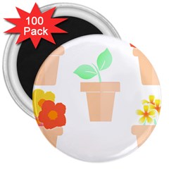 Garden T- Shirt Garden Flowers Pattern T- Shirt 3  Magnets (100 Pack) by EnriqueJohnson