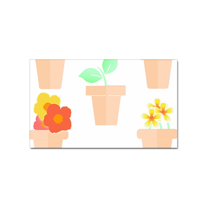 Garden T- Shirt Garden Flowers Pattern T- Shirt Sticker (Rectangular)