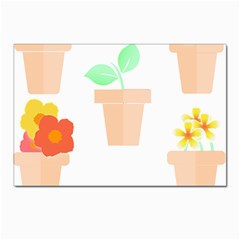 Garden T- Shirt Garden Flowers Pattern T- Shirt Postcard 4 x 6  (pkg Of 10) by EnriqueJohnson