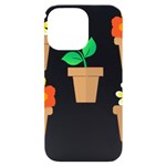 Garden T- Shirt Garden Flowers Pattern T- Shirt iPhone 14 Pro Max Black UV Print Case Front