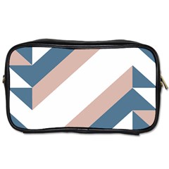 Geometric Abstract Art T- Shirt Mountain River Pattern Toiletries Bag (two Sides) by EnriqueJohnson