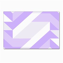 Geometric Abstract Art T- Shirt Purple Mountains Pattern Postcard 4 x 6  (pkg Of 10) by EnriqueJohnson