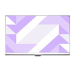 Geometric Abstract Art T- Shirt Purple Mountains Pattern Business Card Holder Front