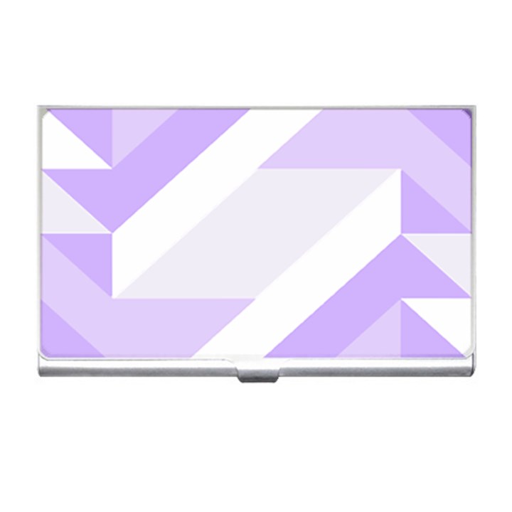 Geometric Abstract Art T- Shirt Purple Mountains Pattern Business Card Holder