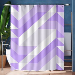 Geometric Abstract Art T- Shirt Purple Mountains Pattern Shower Curtain 60  X 72  (medium)  by EnriqueJohnson