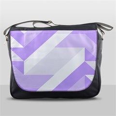 Geometric Abstract Art T- Shirt Purple Mountains Pattern Messenger Bag by EnriqueJohnson