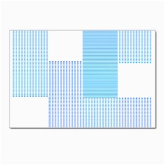 Geometric T- Shirt Blue Composition T- Shirt Postcard 4 x 6  (pkg Of 10) by EnriqueJohnson