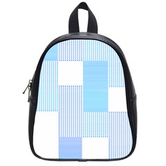 Geometric T- Shirt Blue Composition T- Shirt School Bag (small) by EnriqueJohnson