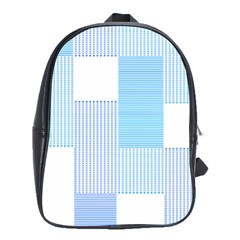 Geometric T- Shirt Blue Composition T- Shirt School Bag (xl) by EnriqueJohnson