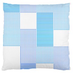 Geometric T- Shirt Blue Composition T- Shirt Large Premium Plush Fleece Cushion Case (two Sides)