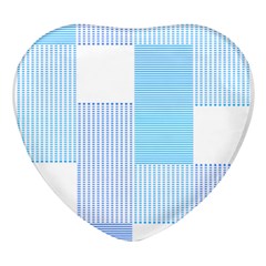 Geometric T- Shirt Blue Composition T- Shirt Heart Glass Fridge Magnet (4 Pack) by EnriqueJohnson