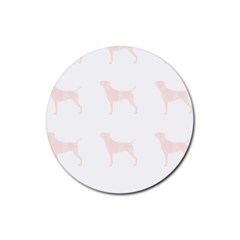 German Shorthaired Pointer Dog T- Shirt German Shorthaired Pointer Dog Pattern T- Shirt Rubber Coaster (round) by EnriqueJohnson