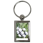 Gin T- Shirt Gin Juniper Berry Plant Photo T- Shirt Key Chain (Rectangle) Front