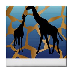 Giraffe Lover T- Shirt G I R A F F E O N G I R A F F E P R I N T P R E T T Y F O R V A C A T I O N T Tile Coaster