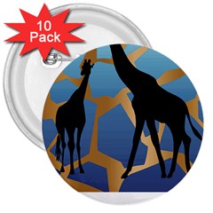 Giraffe Lover T- Shirt G I R A F F E O N G I R A F F E P R I N T P R E T T Y F O R V A C A T I O N T 3  Buttons (10 pack) 