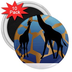 Giraffe Lover T- Shirt G I R A F F E O N G I R A F F E P R I N T P R E T T Y F O R V A C A T I O N T 3  Magnets (10 pack) 