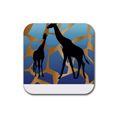 Giraffe Lover T- Shirt G I R A F F E O N G I R A F F E P R I N T P R E T T Y F O R V A C A T I O N T Rubber Coaster (Square)