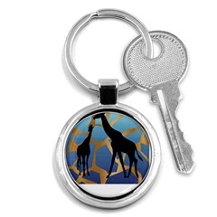 Giraffe Lover T- Shirt G I R A F F E O N G I R A F F E P R I N T P R E T T Y F O R V A C A T I O N T Key Chain (Round)