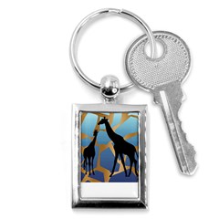 Giraffe Lover T- Shirt G I R A F F E O N G I R A F F E P R I N T P R E T T Y F O R V A C A T I O N T Key Chain (Rectangle)