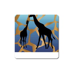 Giraffe Lover T- Shirt G I R A F F E O N G I R A F F E P R I N T P R E T T Y F O R V A C A T I O N T Square Magnet