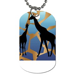 Giraffe Lover T- Shirt G I R A F F E O N G I R A F F E P R I N T P R E T T Y F O R V A C A T I O N T Dog Tag (One Side)