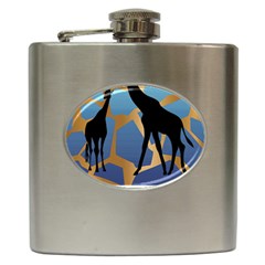 Giraffe Lover T- Shirt G I R A F F E O N G I R A F F E P R I N T P R E T T Y F O R V A C A T I O N T Hip Flask (6 oz)