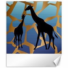 Giraffe Lover T- Shirt G I R A F F E O N G I R A F F E P R I N T P R E T T Y F O R V A C A T I O N T Canvas 8  x 10 