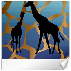 Giraffe Lover T- Shirt G I R A F F E O N G I R A F F E P R I N T P R E T T Y F O R V A C A T I O N T Canvas 12  x 12 