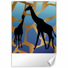 Giraffe Lover T- Shirt G I R A F F E O N G I R A F F E P R I N T P R E T T Y F O R V A C A T I O N T Canvas 12  x 18 