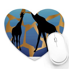 Giraffe Lover T- Shirt G I R A F F E O N G I R A F F E P R I N T P R E T T Y F O R V A C A T I O N T Heart Mousepad